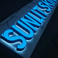 Letras de Canal LED con Iluminación Frontal Personalizadas, Multicolor, Acrílico en Relieve 3D, Grado Comercial, IP54, Impermeables, DC/Transformador, para Tiendas