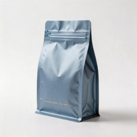 Sachet Doypack Bleu-Gris Personnalisé pour Thé Oolong Monorigine, Refermable avec Fermeture Éclair, Présentoir de Détail