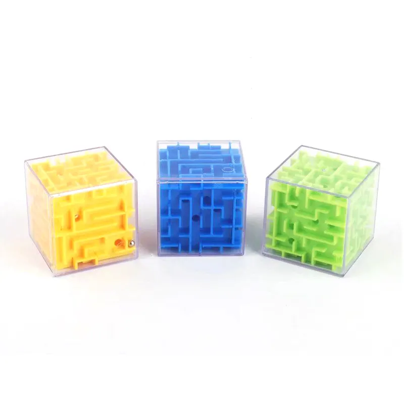 3D Cube Maze Ball Stress Relief Early Childhood Kids Plastic Educational Toy Puzzle Magic Cube