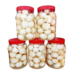 Berenjenas encurtidas blancas, dulces y ácidas, cortadas a la mitad en líquido transparente, listas para comer, envasadas en tambor de 200 kg. - Product Image 1
