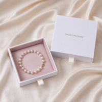 Petit MOQ, boîte à bijoux personnalisée avec logo et ensemble de sacs, emballage en papier kraft beige crème de qualité supérieure pour bague et bracelet