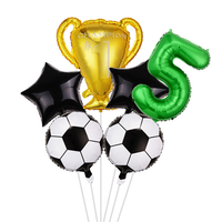 Vente flash : Ensemble de décoration de fête de football numérique vert de 32 pouces, kit de ballons en feuille pour l'anniversaire des garçons, Coupe du monde de football, adolescent
