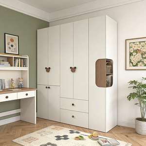 <span class=keywords><strong>Armoire</strong></span> de rangement pour enfants autoportante bicolore personnalisée avec coins arrondis et plusieurs tiroirs pour l'organisation de la <span class=keywords><strong>chambre</strong></span> des garçons et des filles - Product Image 4