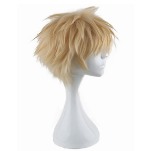 <span class=keywords><strong>My</strong></span> <span class=keywords><strong>Hero</strong></span> <span class=keywords><strong>Academia</strong></span> <span class=keywords><strong>Bakugou</strong></span> Katsuki Parrucca del Anime Cosplay Breve Parrucca Bionda - Product Image 3