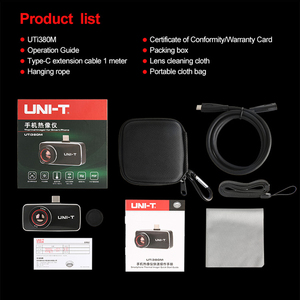 UNI-T UTI380M UTI380MS กล้องถ่ายภาพความร้อนโทรศัพท์มือถือ 400*300 พิกเซล เครื่องถ่ายภาพความร้อน IOS Android โฟกัสแบบแมนนวล ทดสอบความผิดปกติของวงจร PCB L49 - Product Image 2