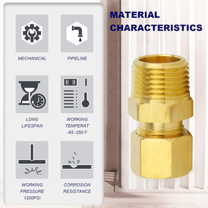 Boeray CA360 Conector de Compresión Forjado 1/4"x1/4" NPT Macho Recto, Adaptador de Acoplamiento Modelo RP6001 para Aire Industrial y Camiones - Product Image 6