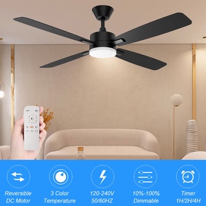 Color blanco moderno 52 pulgadas <span class=keywords><strong>LED</strong></span> DC Motor ventilador de techo Luz de alta calidad Control remoto 6 velocidades 4 aspas sala de estar - Product Image 3
