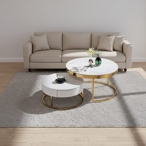 Mesas de <span class=keywords><strong>Centro</strong></span> Portátiles con Estructura de Acero Inoxidable, Fáciles de Montar para Apartamentos - Product Image 1