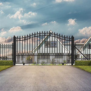 China Factory House Outdoor Entrance Metal Steel Pipe Main Door <strong>Gates</strong> Custom <strong>Latest</strong> <strong>Design</strong> Luxury Wrought Iron <strong>Grill</strong> Double <strong>Gate</strong> - Product Image 6