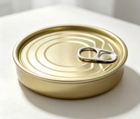 401 #   Capuchon de boîte de conserve à ouverture facile (EOE) en fer blanc double doré de 98,9 mm pour fruits en conserve