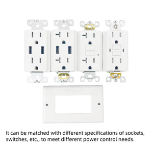 Pour <span class=keywords><strong>plaque</strong></span> murale LD-7101 de Style américain certifié UL 1-Gang interrupteur unipolaire couvercle de sortie PC Durable pour un usage domestique norme américaine - Product Image 3