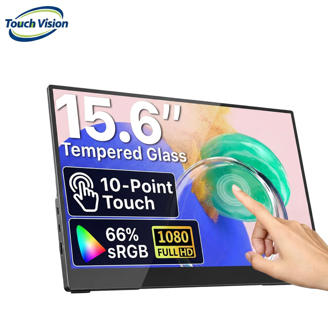 Portable Touch Screen Monitor 15.6 Inch FHD 1080P External Monitor for Laptop USB C HD Travel Second Portable Display