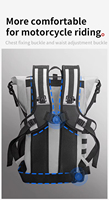 Sac à dos imperméable en bâche PVC 21L personnalisé avec fermeture roll-top, poche à eau 2L et porte-bouteille pour la moto