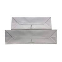 Sacs de shopping en carton ivoire personnalisés avec logo imprimé, sacs cadeaux en papier d'art pour chaussures/vêtements