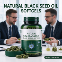 Huile de Nigelle Sativa Naturelle en Gélules Souples Antioxydante Soutien Immunitaire Complément Alimentaire Quotidien pour Adultes Sans Sucre 0,6g