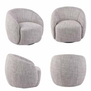 कार्लफोर्ड 360 स्विवेल एक्सेंट चेयर सॉफ्ट कॉफी टेबल सजावट कपड़े आराम कमरे के लिए घर या होटल के लिए होटल - Product Image 4