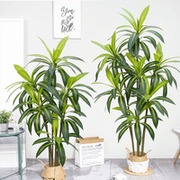 Große Nordische Künstliche Dracaena Bonsai Pflanze für Innendekoration, Künstlicher Brasilholz-Baum, Künstliche Grünpflanze als Dekoration, Großhandel