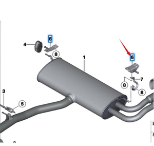 Staffa silenziatore 18207619913 per BMW <span class=keywords><strong>X3</strong></span> <span class=keywords><strong>F25</strong></span> - Product Image 4