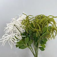 Bunga Daun Amaranthus Buatan Baru, Bunga Gantung Palsu, Bunga Buah Wisteria Sentuhan Asli untuk Dekorasi