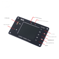 Carte décodeur MP4/MP5/WAV 2,8 pouces HD Bluetooth 5.0 Lecteur de disque dur prend en charge le calendrier, l'horloge et la fonction réveil