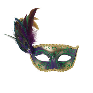Masque de mascarade demi-visage en plastique Paon pour couples, Pâques, Nouvel An, Noël, anniversaires, fêtes costumées et événements - Product Image 3