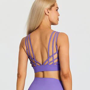 Soutien-gorge de sport personnalisé à fort impact pour femmes Gym Training Cross Back Shockproof Workout Bra Sport Bra for Woman Fitness - Product Image 5