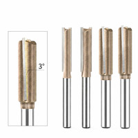 1/4" Batang Bulat 3 °   Mata Bor Router Profesional Spiral Lurus untuk Pengerjaan Kayu, Pembuat Alur & Pemotong Tepi untuk Mesin Trimmer Engraver