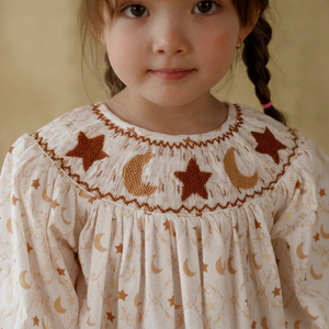 Vestido Ecológico Moon Star con Bordado Floral a Mano para Niñas, Estilo Bispo, Transpirable, Islámico, Modesto, ODM, Venta al por Mayor, DR4466 - Product Image 1