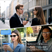 zl Lunettes intelligentes à monture fine les plus vendues, caméra 8MP, capture photo et vidéo, traduction IA, assistant vocal, musique sans fil