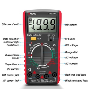 DT9205A Transistor Tester Electrical Test Meter Profesional Analog Auto Range Multimeter - Product Image 4