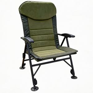 Factory Wholesale Lightweight 180KG Heavy Duty <b>Foldable</b> Portable Fishing Chair Retractable Backrest Reinforced 600D Oxford - Product Image 4