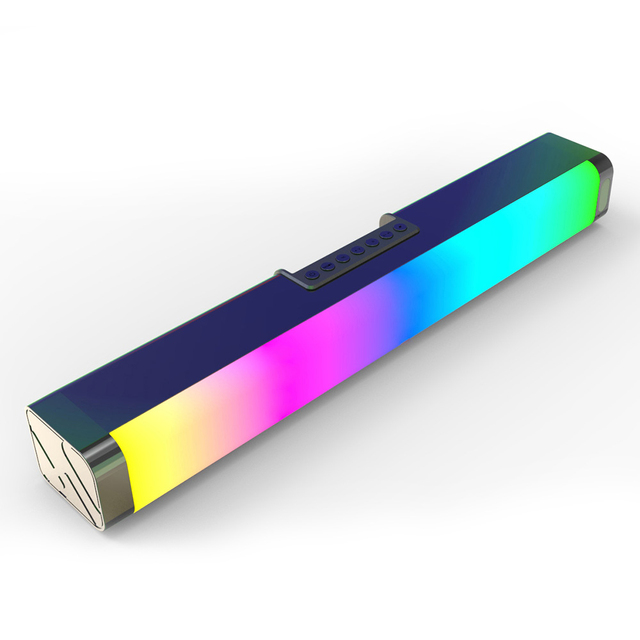 20-inch Computer Speakers Rgb Gaming Speakers Pc Laptop Tablet Smartphones Sound Bar With Enhanced Stereo Bass Led Lighting