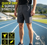 Saiki - Pantalones Cortos Deportivos Transpirables de Secado Rápido Personalizados de Fábrica al por Mayor, Pantalones Cortos Deportivos para Hombre con Cintura Elástica para Gimnasio, Entrenamiento y Ejercicio