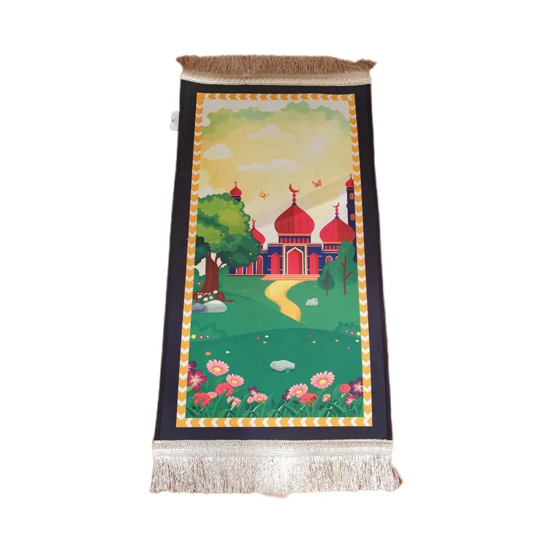 Wholesale custom worship blanket children thick islamic muslim prayer rug kid prayer mat