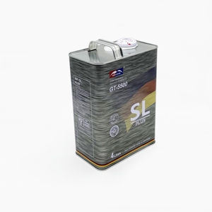 Bidon d'huile moteur carré en fer blanc de 4 L avec poignée, bidon rectangulaire pour lubrifiant - Product Image 3