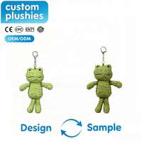 Porte-clés en peluche grenouille mignon, doux, style Kawaii, animal en peluche de dessin animé, vente en gros, pendentif personnalisé, breloque de sac, accessoire, cadeaux pour enfants
