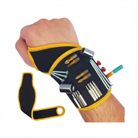 Bracelet magnétique noir - Aimants super puissants pour maintenir les vis/clous/embouts de perceuse. Garantie industrielle d'un an. OEM