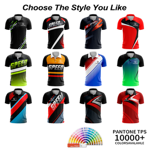 Maglie da corsa con Logo personalizzato F1 100% poliestere Formula <span class=keywords><strong>auto</strong></span> manica corta per <span class=keywords><strong>Polo</strong></span> E-sport prestazioni traspiranti umidità - Product Image 2