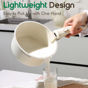 Expédition directe depuis les États-Unis, 5 pièces, ensemble de casseroles et poêles, revêtement antiadhésif en céramique, ensemble de batterie de cuisine <span class=keywords><strong>avec</strong></span> poignées amovibles et couvercles, compatible induction - Product Image 5