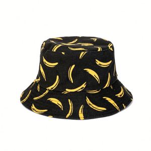 Cool Full Digital Silk Screen Printed Banana Custom Design <b>Bucket</b> <b>Hat</b> for Fishing Ski Party Casual Travel Cycling Daily Use - Product Image 2