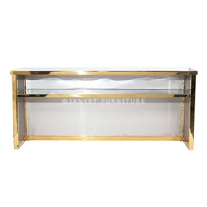 Luxury Wedding Gold Crystal Bar Designs Counter Cocktail Tables For Events