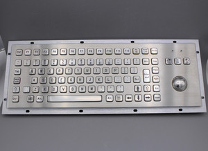 Thép Không Gỉ IP65 Gồ Ghề Công Nghiệp Bàn Phím Kim Loại Với Trackball Chuột - Product Image 6