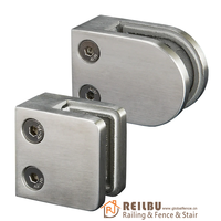 Pinces à verre en acier inoxydable Reilbu pour poteau rond diamètre 50.8mm