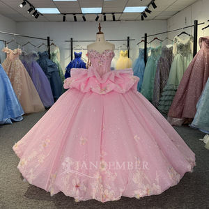 <span class=keywords><strong>Robe</strong></span> de Quinceanera pour <span class=keywords><strong>adulte</strong></span> <span class=keywords><strong>robe</strong></span> dos nu traînant 3D fleur décalcomanie grand ourlet <span class=keywords><strong>robe</strong></span> de <span class=keywords><strong>princesse</strong></span> douce Dy6878 - Product Image 1