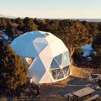 Carpa Domo Aislada de Lujo Personalizada, Estilo Hotel, para Glamping, Refugio de Camping al Aire Libre, Ventanas Panorámicas, Resistente a la Intemperie