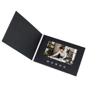 プロモーションアイテム7インチHD液晶画面ビデオカードビデオポストカードデジタルビデオボックス液晶画面ビデオパンフレットギフト用