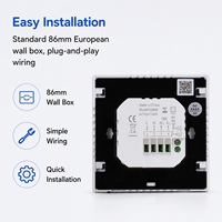 Termostat Dinding Rumah Pintar Pengontrol Pemanas Listrik Gas dengan Jadwal Terprogram dan Layar LED