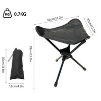 Tabouret pliant compact de 5,6 pouces avec poignée de transport pour le camping, la randonnée, la pêche, les pique-niques en plein air, moderne, en une seule pièce, livraison directe
