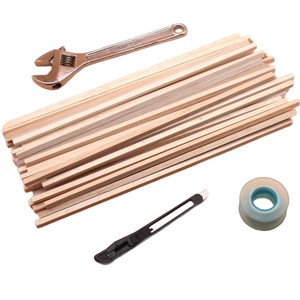 Junru Wooden Strips 150mm Square Pine Wood For DIY Craft <b>Model</b> <b>Building</b> Tools - Product Image 2