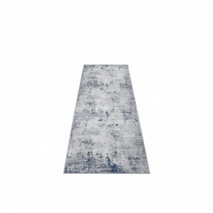 Alfombra Moderna Abstracta Plateada y Azul, Rectangular, Antideslizante, Resistente a las Manchas, Hecha a Máquina, de Poliéster, para Sala de Estar, Decoración del Hogar - Product Image 1